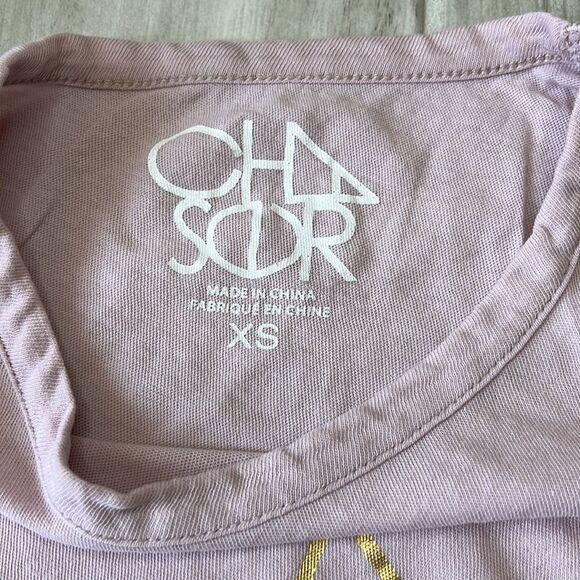 Chaser Pale Pink Graphic Rose Short Sleeve T-Shirt Size XS - Picture 2 of 3